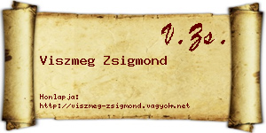 Viszmeg Zsigmond névjegykártya