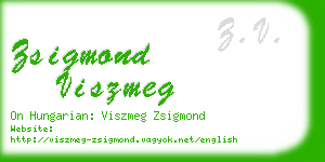 zsigmond viszmeg business card